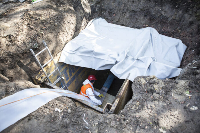 Renowacja wodociągu w technologii rękawa szklanego