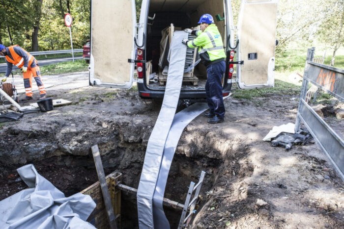 Renowacja wodociągu w technologii rękawa szklanego