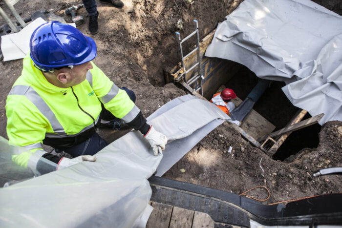 Renowacja wodociągu w technologii rękawa szklanego