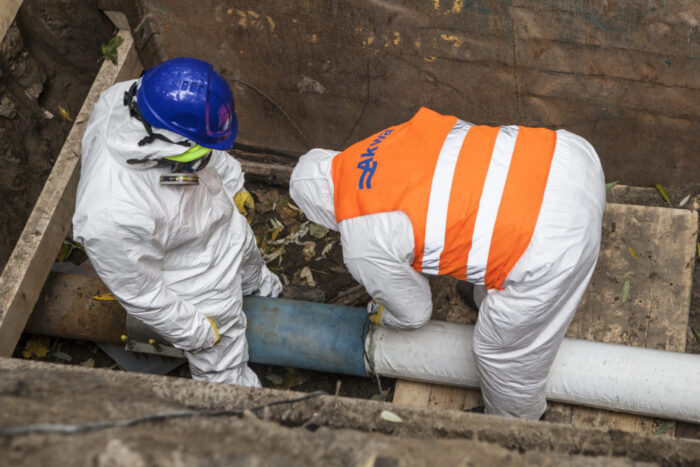 Renowacja wodociągu w technologii rękawa szklanego