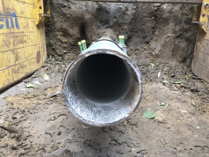 Renowacja wodociągu w technologii rękawa szklanego